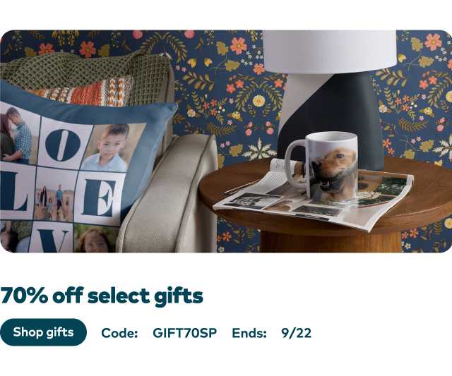 70% off select gifts