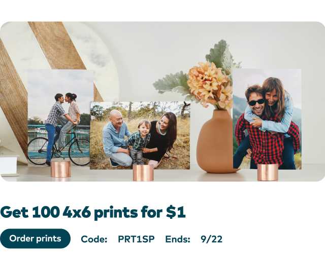 100 4x6 Prints for $1