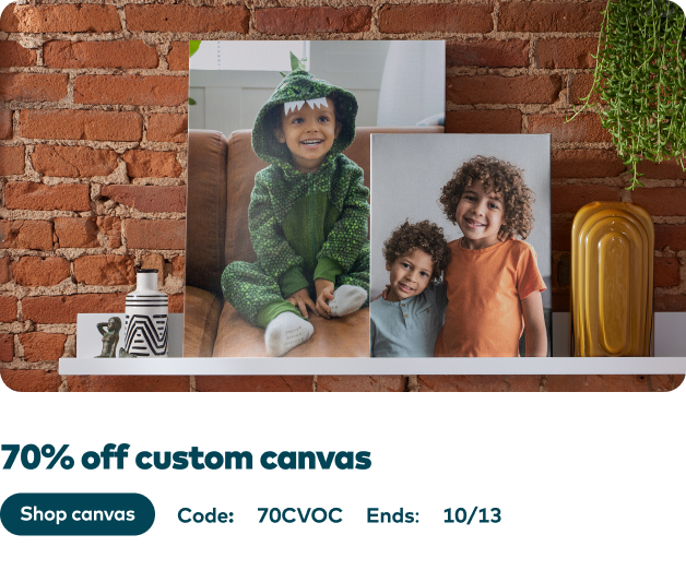 70% off Canvas Prints