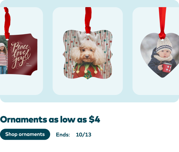 Ornaments as low as $4