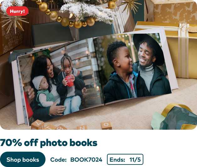 70% off Photo Books