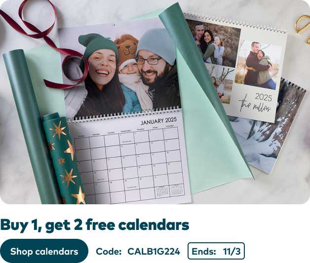 Buy 1 Calendar get 2 free