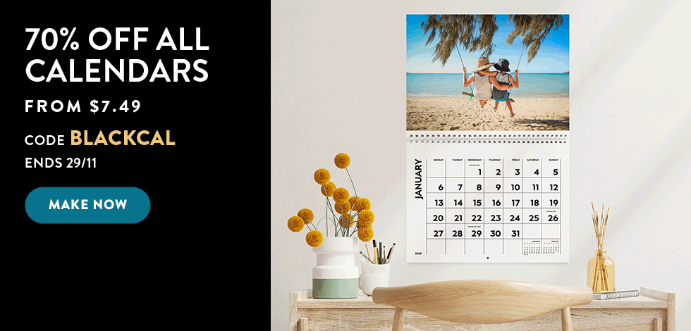 70% off all Calendars