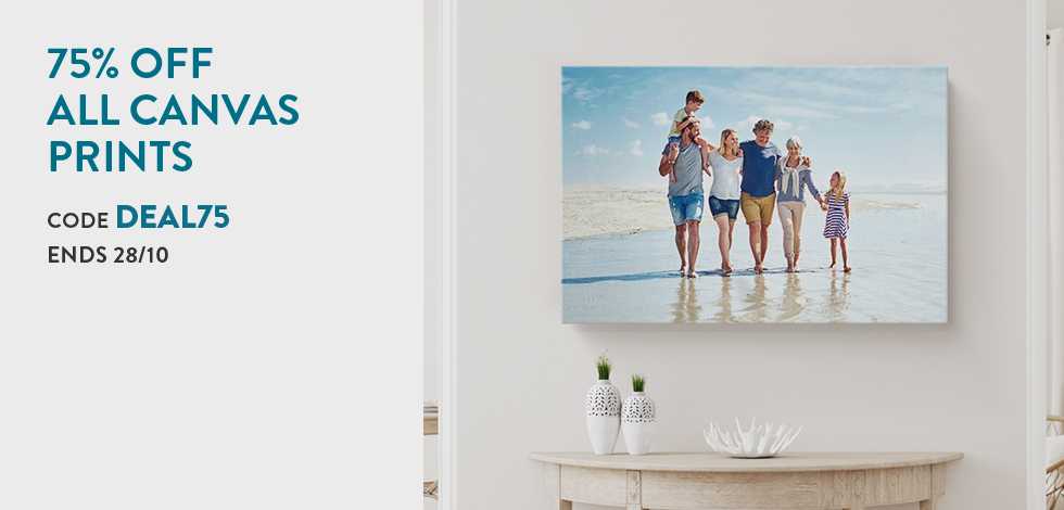 75% off all Canvas Prints