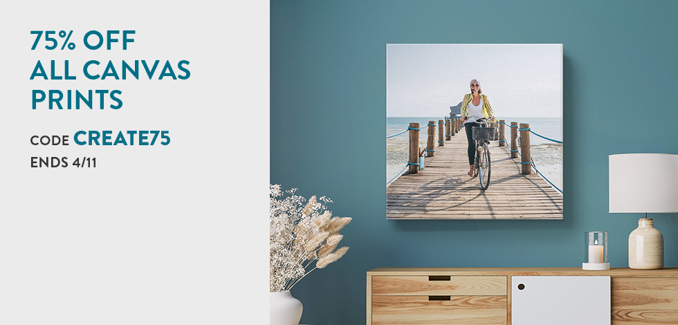 75% off all Canvas Prints