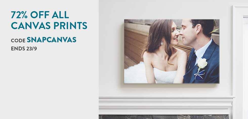 72% off all Canvas Prints