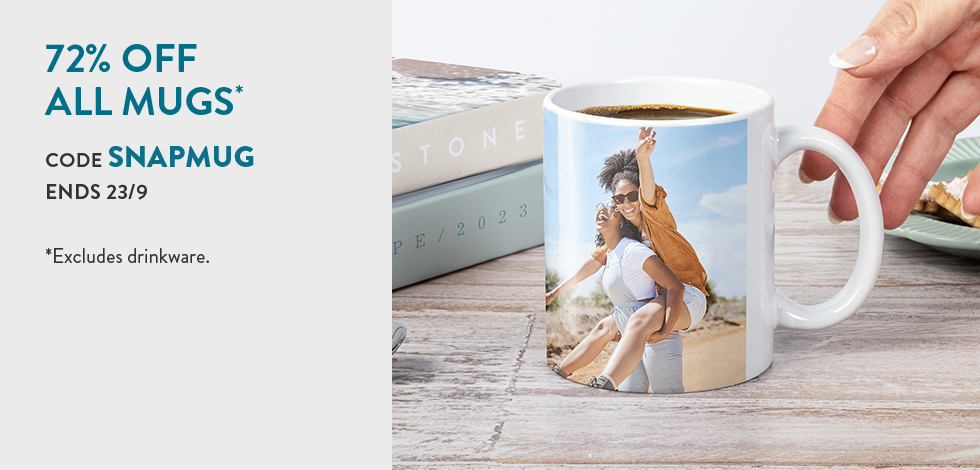 72% off all Photo Mugs