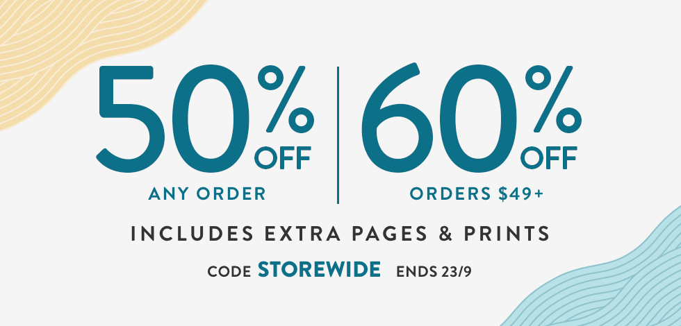 50-60% off everything storewide!