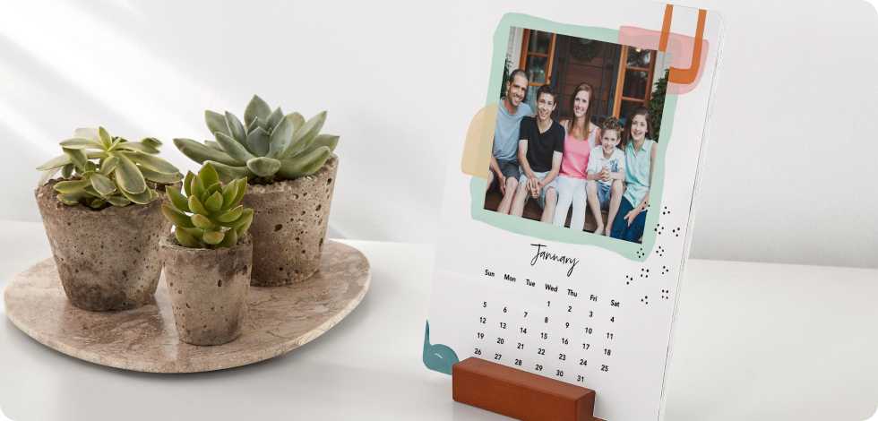 WOOD BLOCK DESK CALENDARS