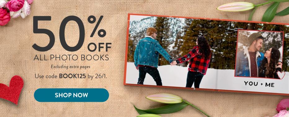 50% off photo books