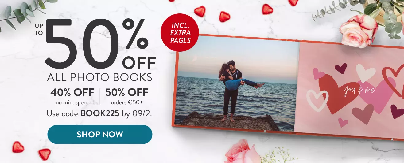 Up to 50% off photo books