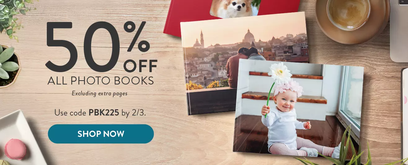 50% off photo books