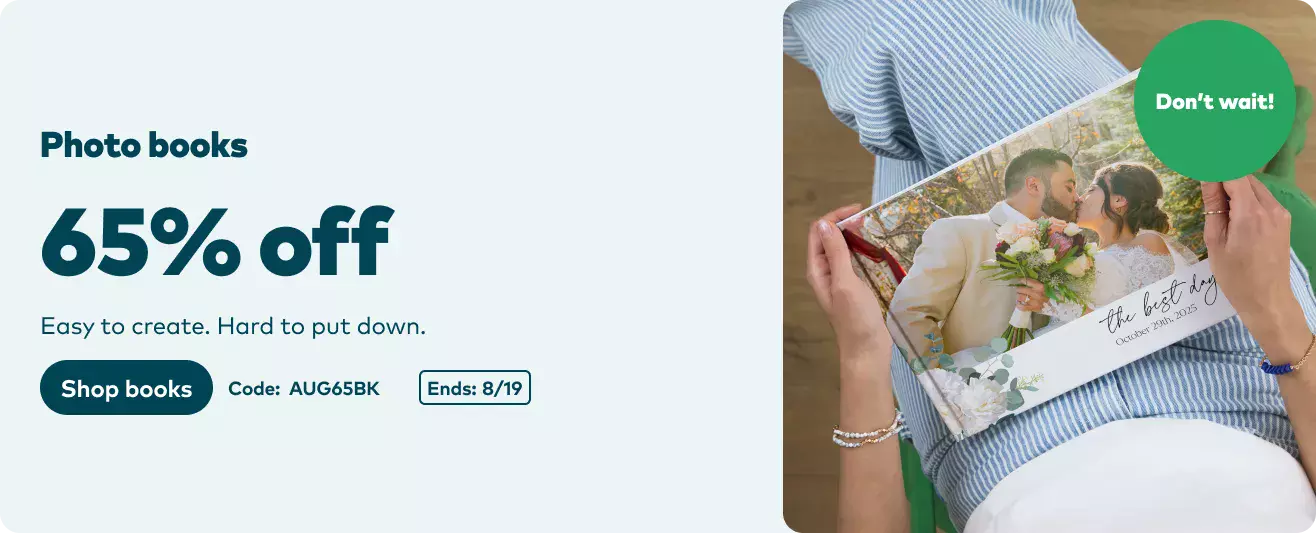 65% off Photo Books