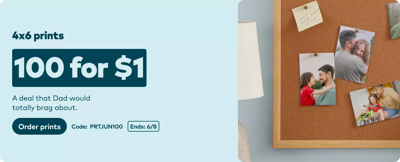 100 4x6 Prints for $1