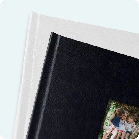 Leather hardcover with window