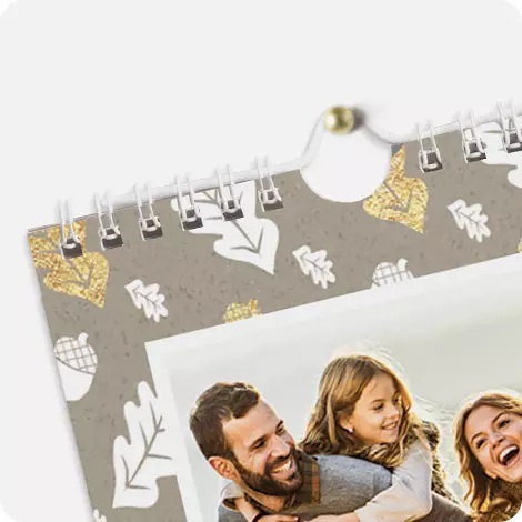 Spiral bound with hook making it easy and ready to hang