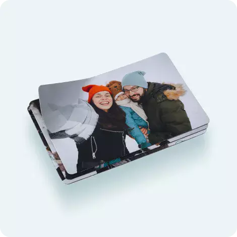 Christmas theme rectangle magnet with small child 