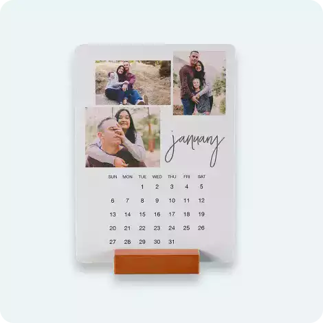 Wood block calendar