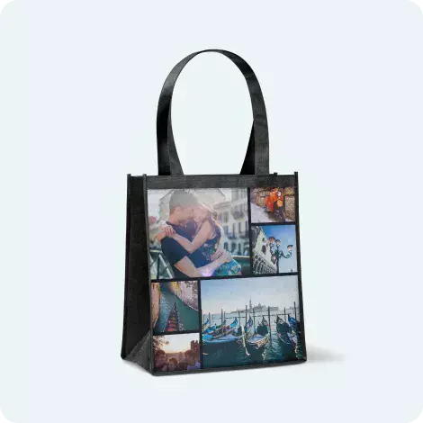 Collage Reusable Grocery Tote Bag