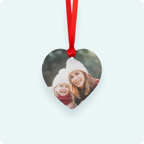 Frosted Acrylic Heart Ornament