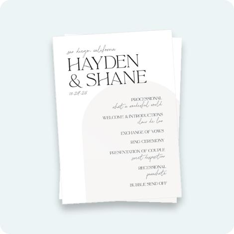 Menu/Program Cards