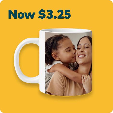 75% off 11oz. White Photo Coffee Mugs