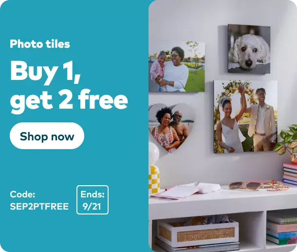 Buy 1, get 2 photo tiles