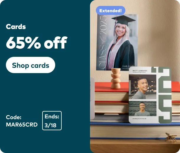 65% off CArds