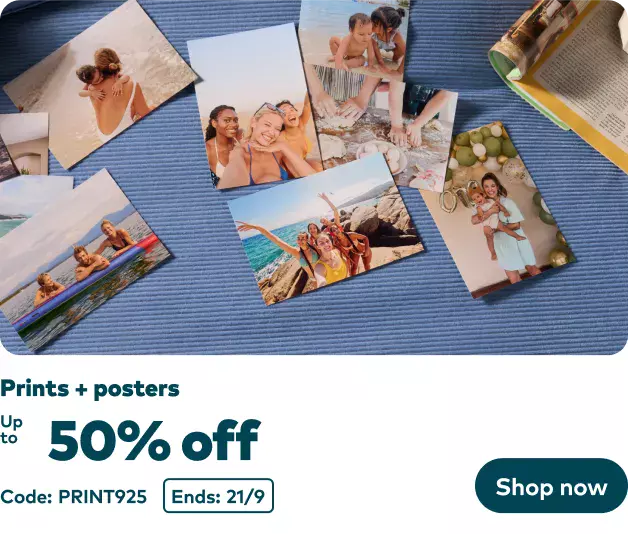 Up to 50% off photo printing
