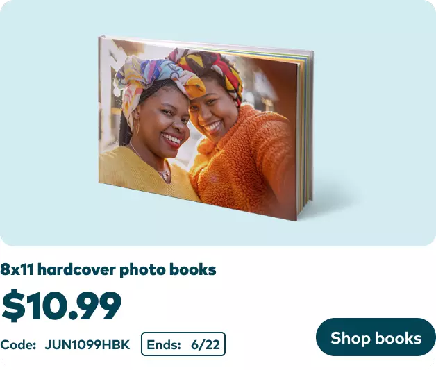 8x11 Hardcover Book now $10.99