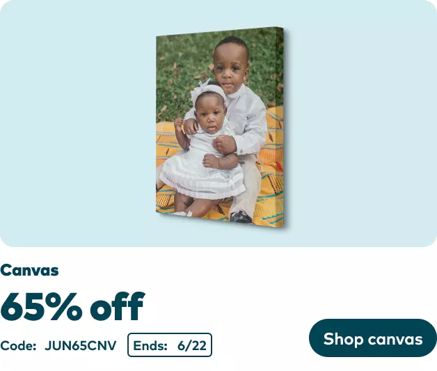 65% off Canvas Prints