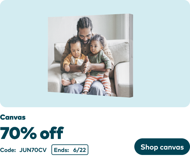 70% off Canvas Prints