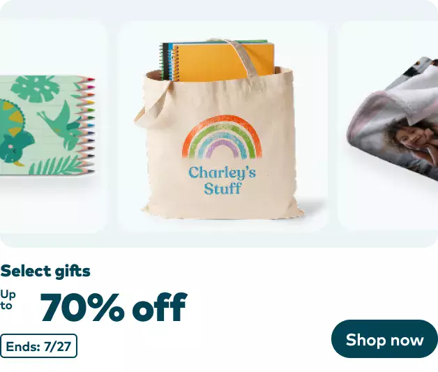 up to 70% off select photo gifts