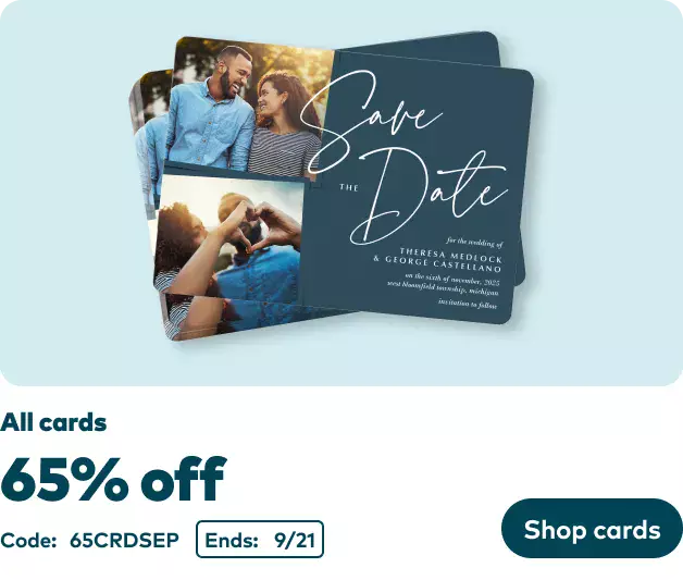 65% off Cards