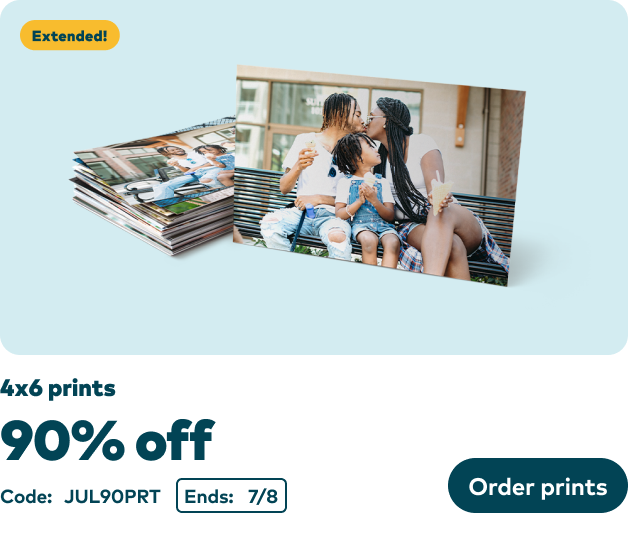 90% off 4x6 Prints