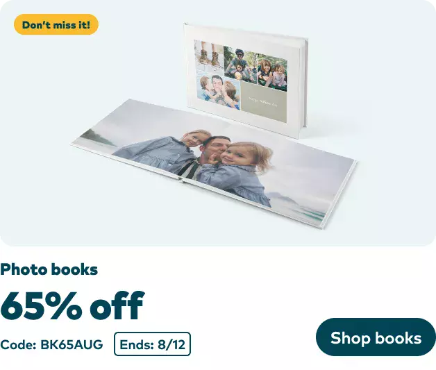 65% off Photo Books