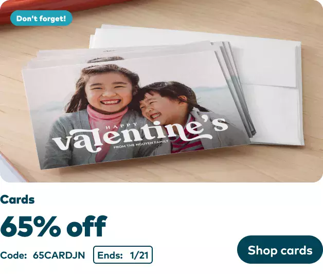 65% off Cards