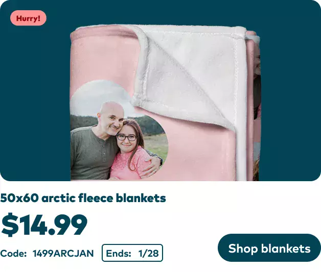 50x60 Arctic Fleece Blankets now $14.99