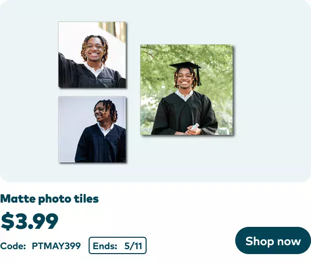 Any Photo Tile now $3.99 ea.
