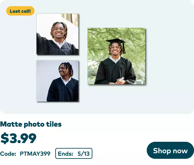 Any Photo Tile now $3.99 ea.