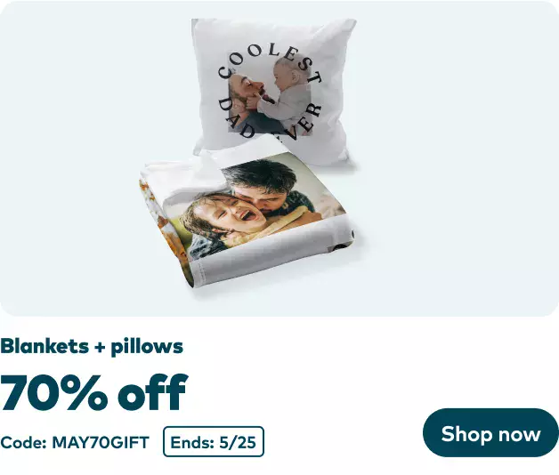 70% off Blankets + Pillows