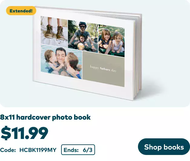 8x11 Hardcover Photo Book now $11.99
