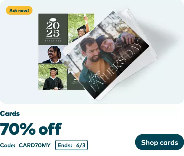 70% off Cards