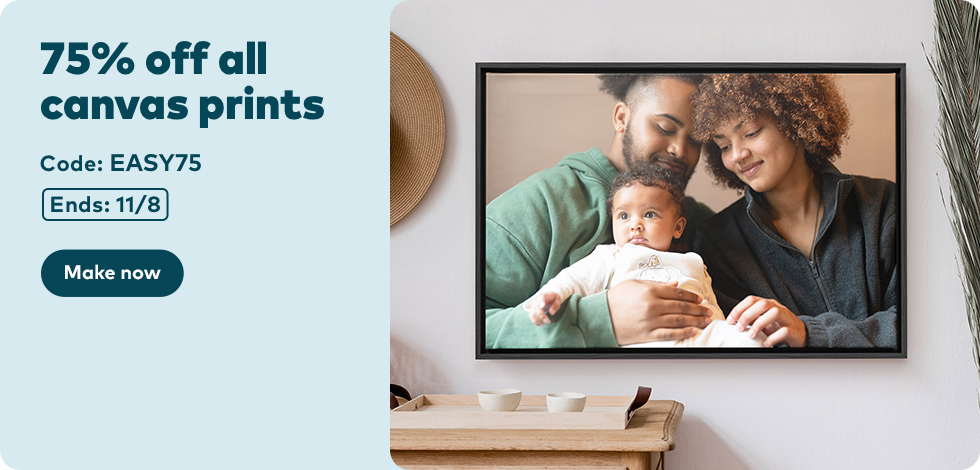 75% off all Canvas Prints