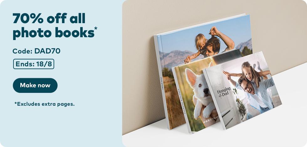 70% off all Photo Books*