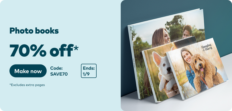 70% off all Photo Books*