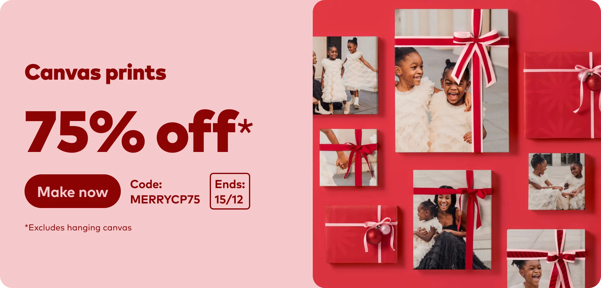 75% off Canvas Prints.