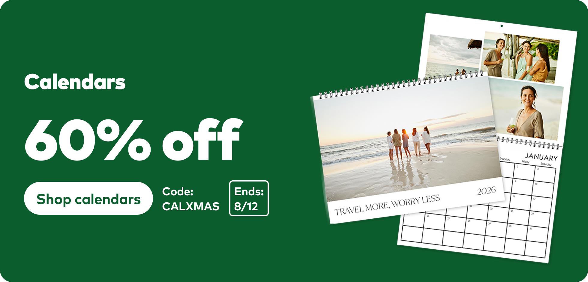 60% off all Calendars