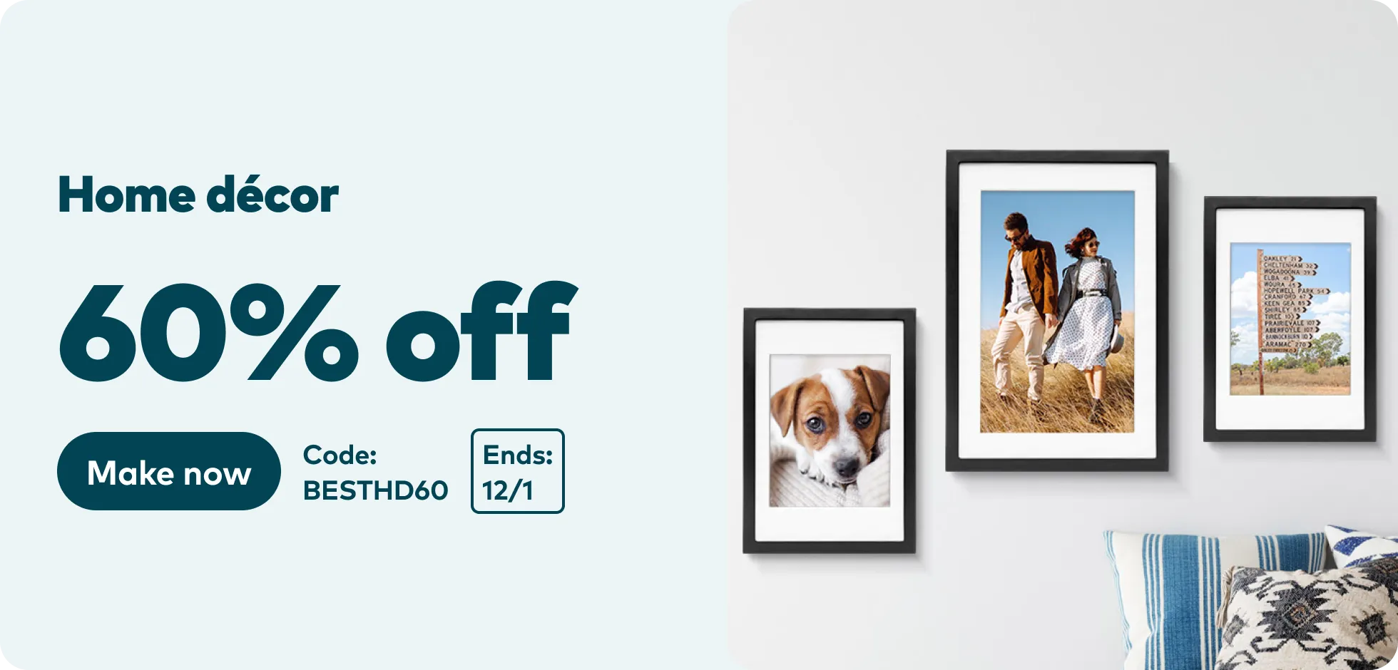 60% off Home Decor. Code BESTHD60