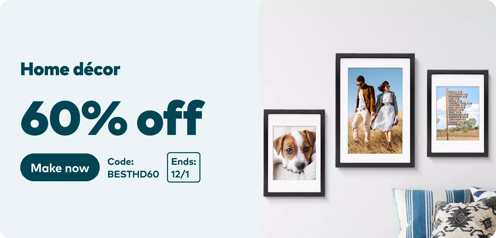 60% off Home Decor. Code BESTHD60